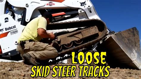 how to tighten skid steer tracks|skid steer track removal tool.